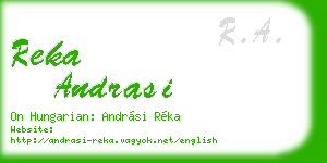 reka andrasi business card
